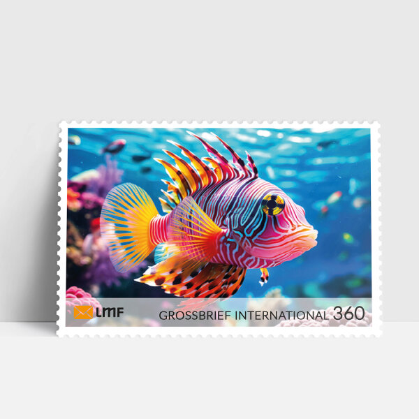 Großbrief 10-er Bogen Unterwasserwelt internationale Briefmarke