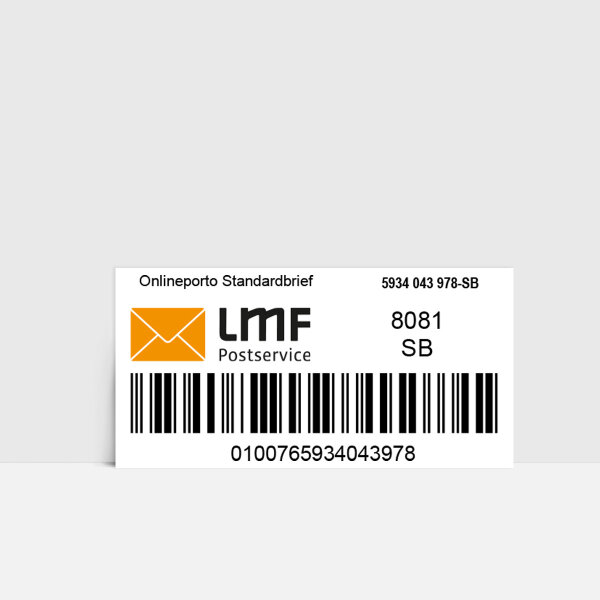Onlineporto Standardbrief