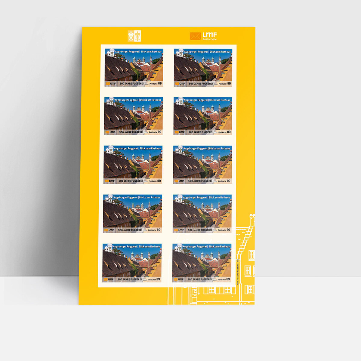 Postkarte 10-er Bogen Fugger