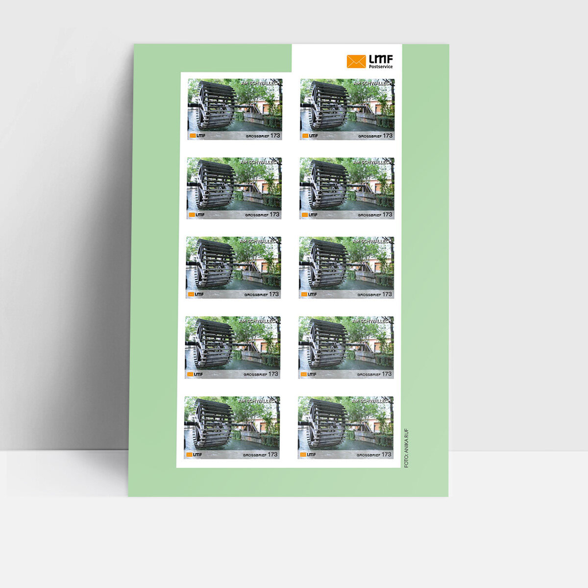 Großbrief 10-er Bogen Wasserstadt Augsburg