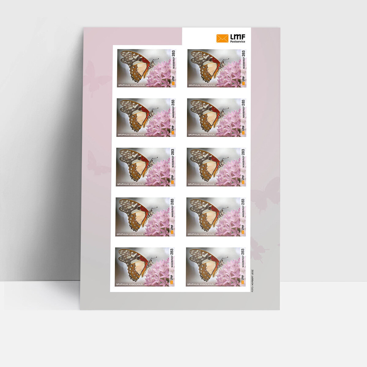 Maxibrief 10-er Bogen Schmetterling
