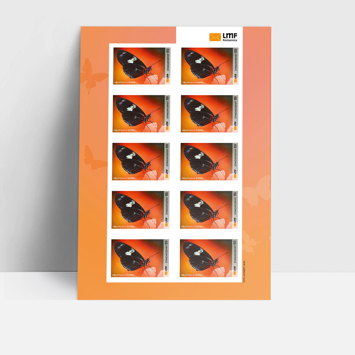 Standardbrief 10-er Bogen Schmetterling