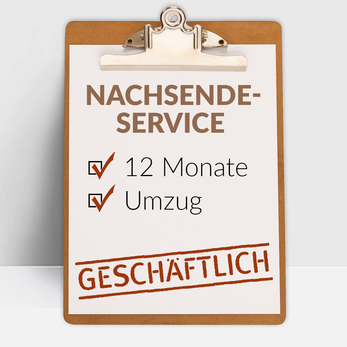 NACHSENDEANTRAG | GESCHÄFTLICH Umzug 12 Monate